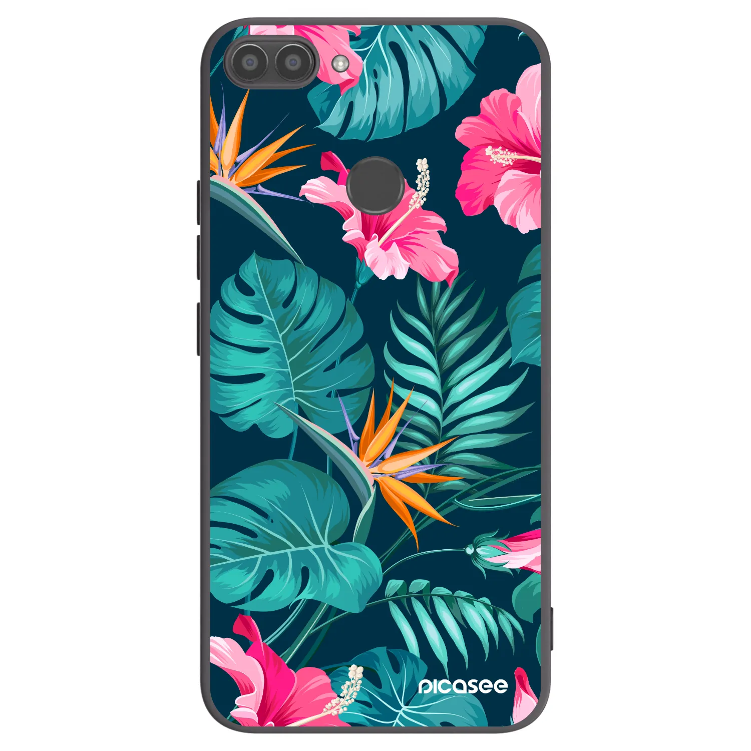Picasee silikónový čierny obal pre Huawei P Smart - Pink Monstera