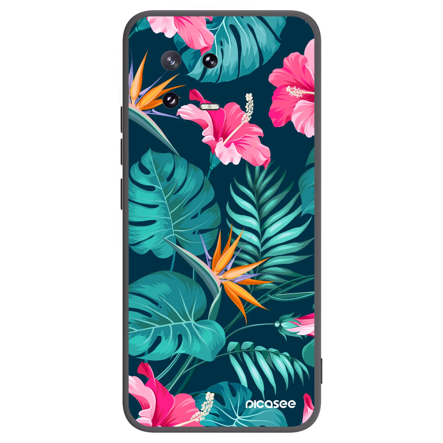 Picasee silikónový čierny obal pre Xiaomi 13 Pro - Pink Monstera