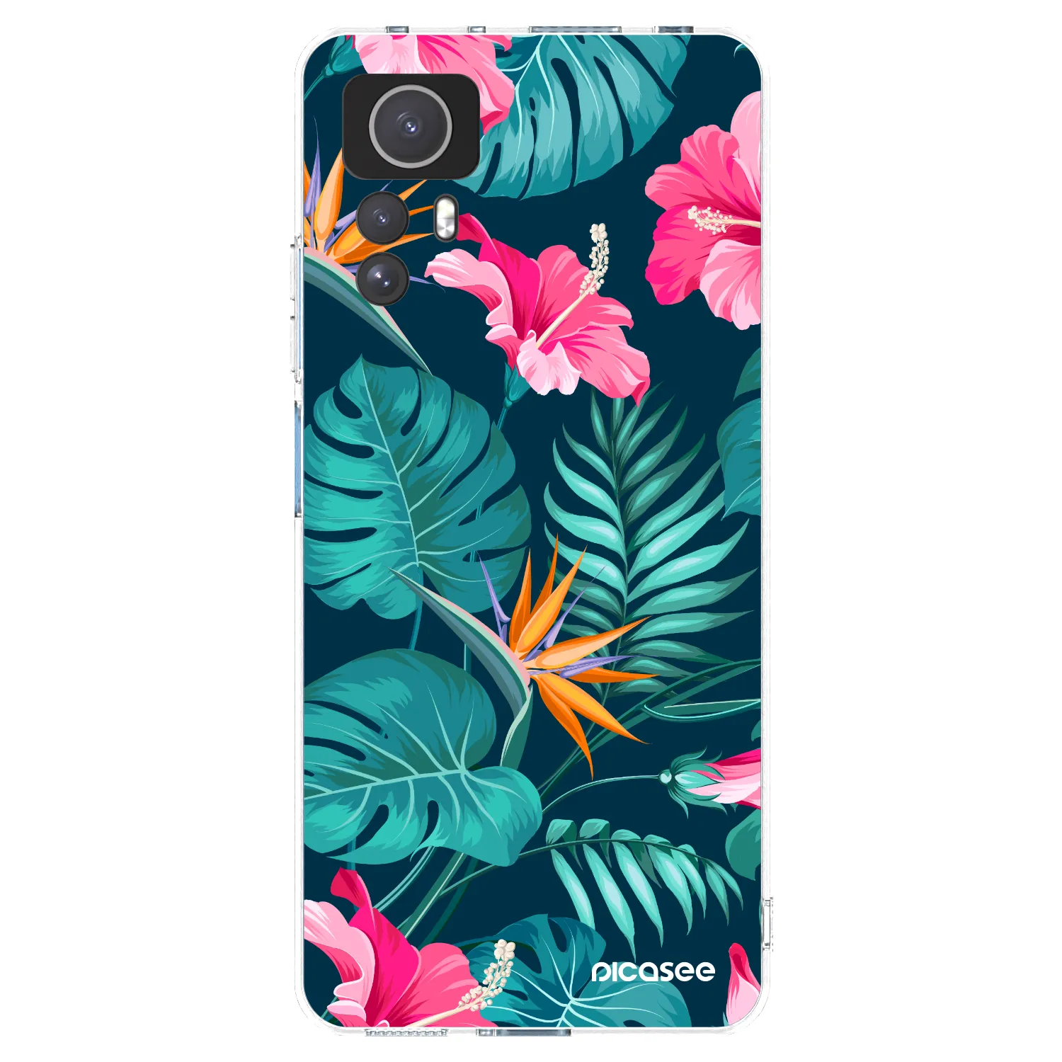 Picasee silikónový prehľadný obal pre Xiaomi Redmi Note 12S - Pink Monstera