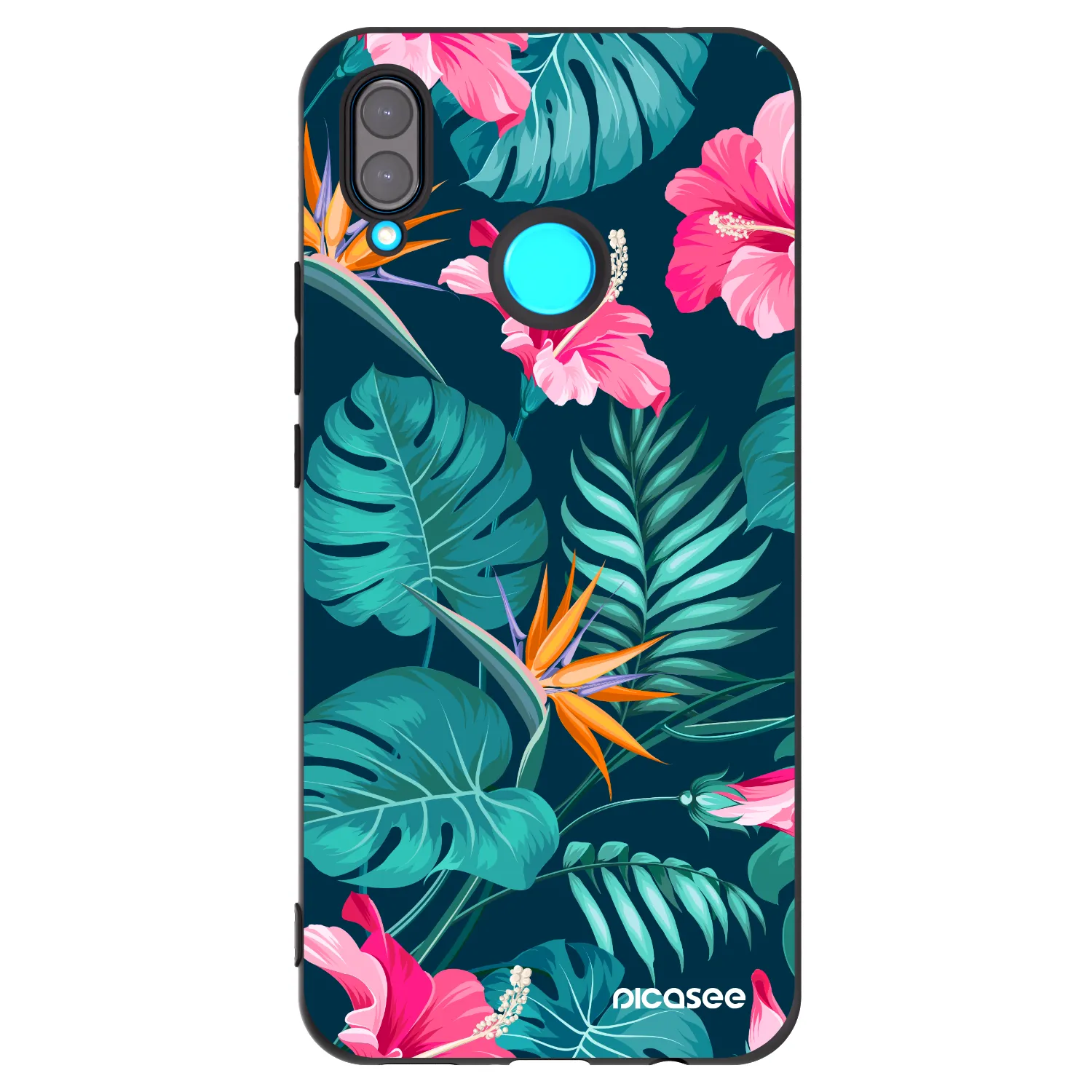 Picasee silikónový čierny obal pre Huawei Nova 3i - Pink Monstera