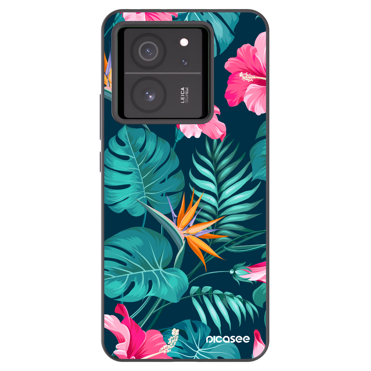 Picasee silikónový čierny obal pre Xiaomi 13T - Pink Monstera