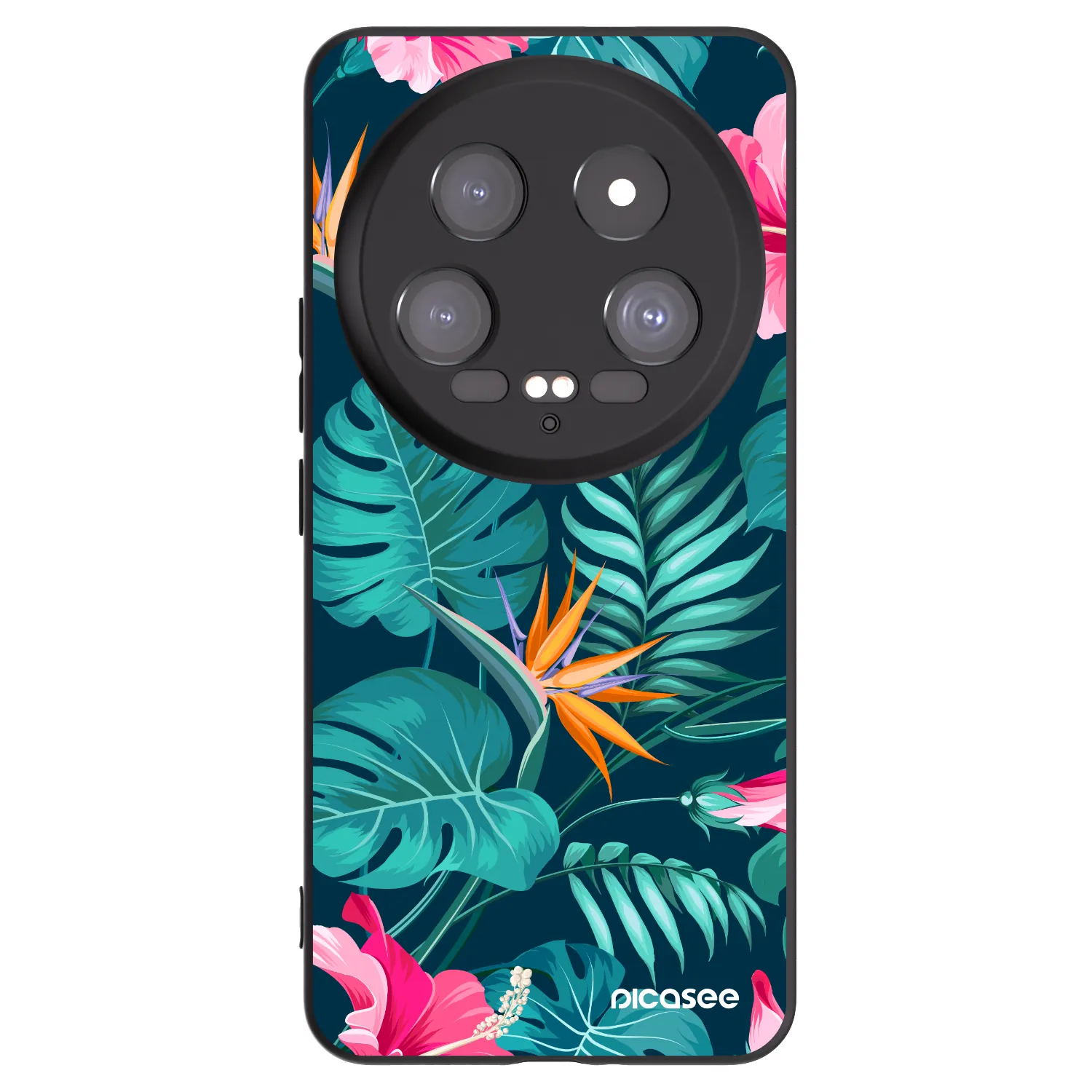 Picasee silikónový čierny obal pre Xiaomi 14 Ultra - Pink Monstera