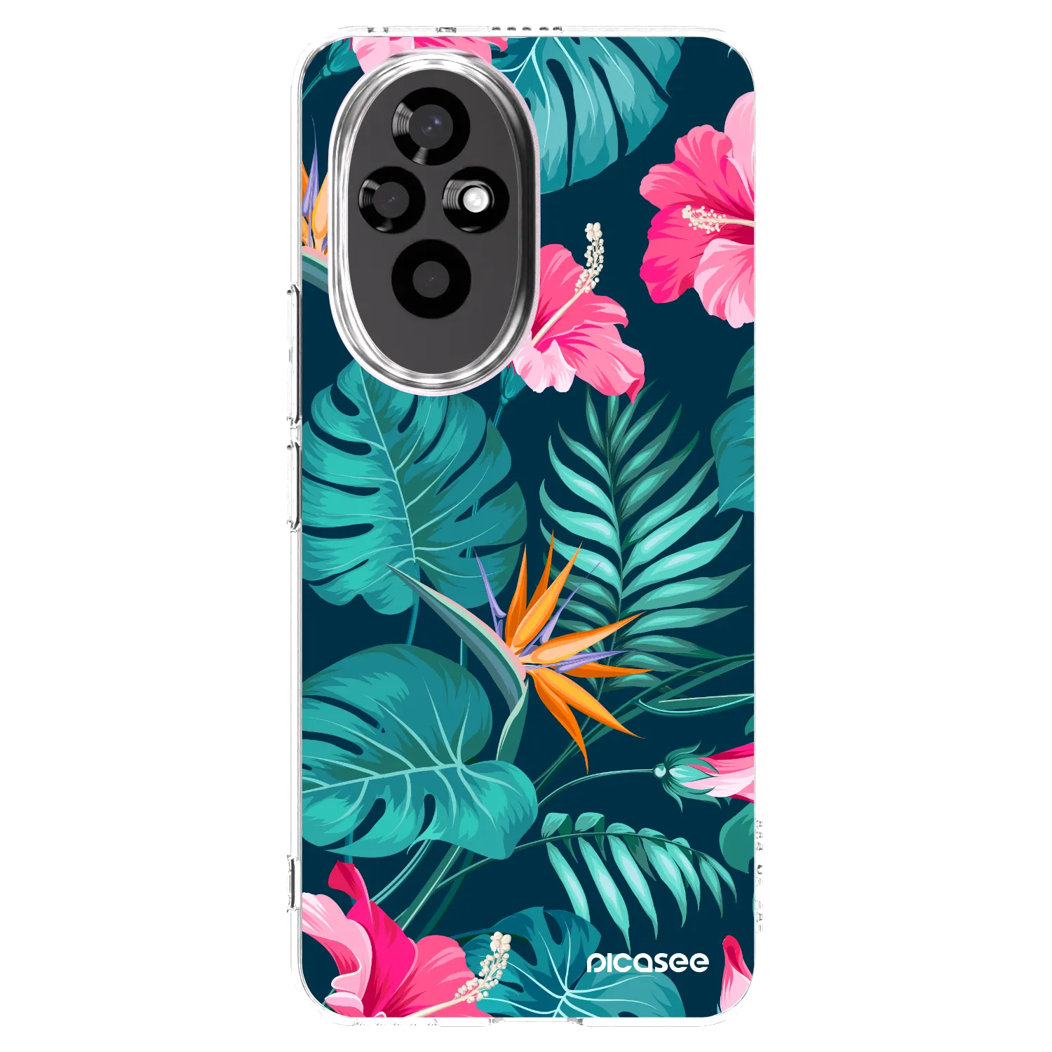 Picasee silikónový prehľadný obal pre Honor 200 Pro 5G - Pink Monstera