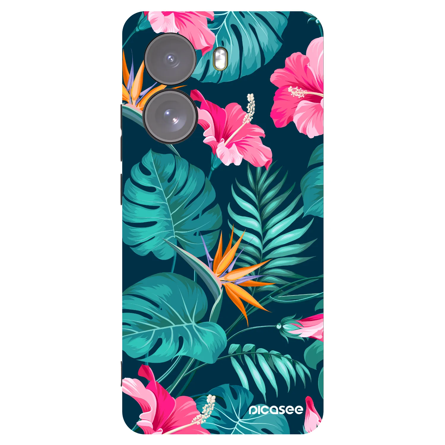 Picasee silikónový čierny obal pre Xiaomi Poco X7 - Pink Monstera