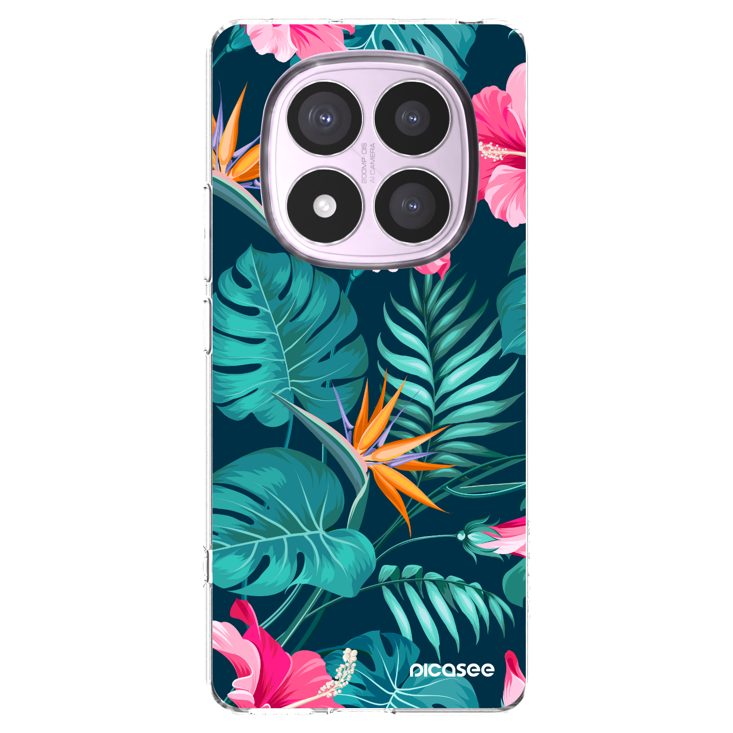 Picasee silikónový prehľadný obal pre Xiaomi Redmi Note 14 Pro 4G - Pink Monstera