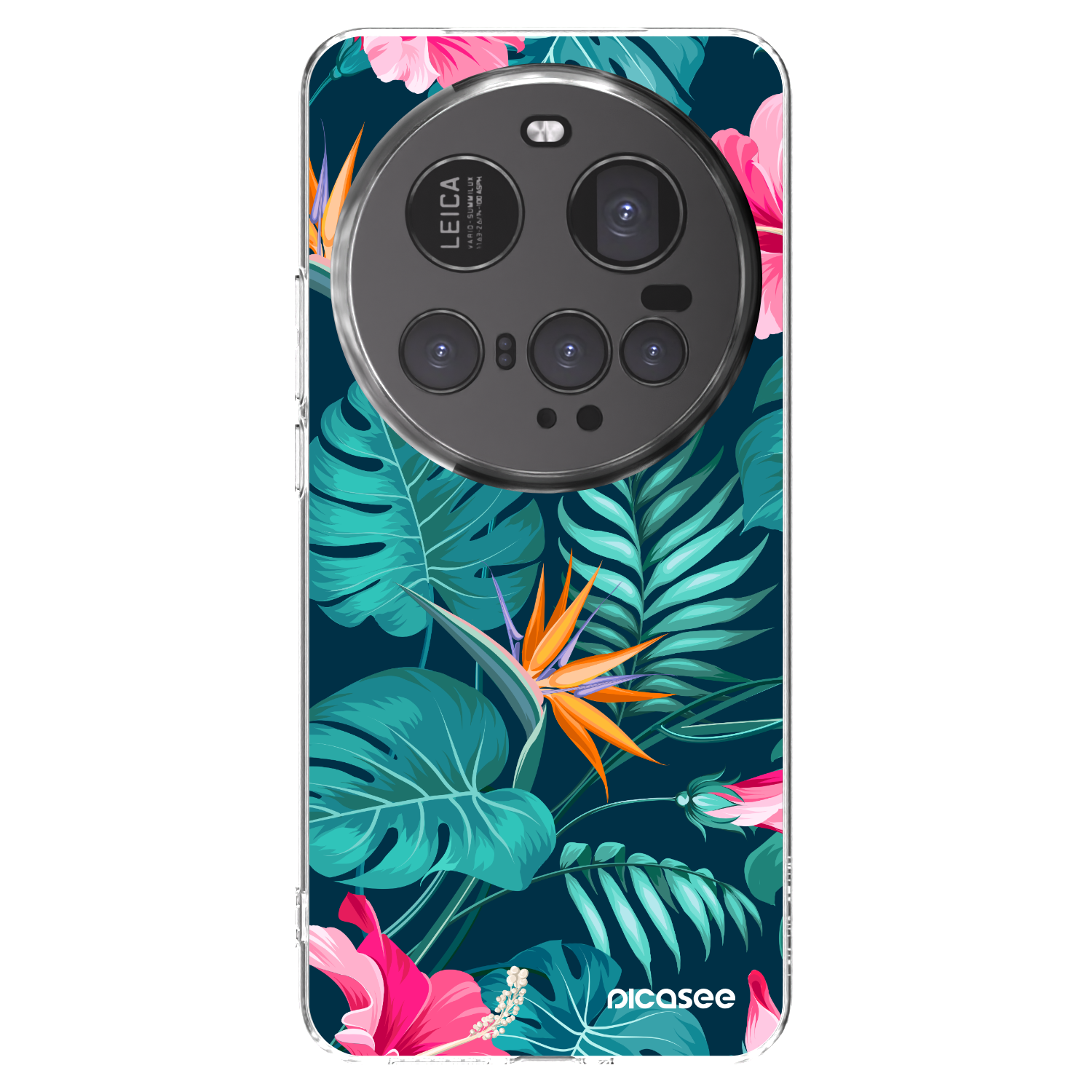 Picasee silikónový prehľadný obal pre Xiaomi 15 Ultra - Pink Monstera
