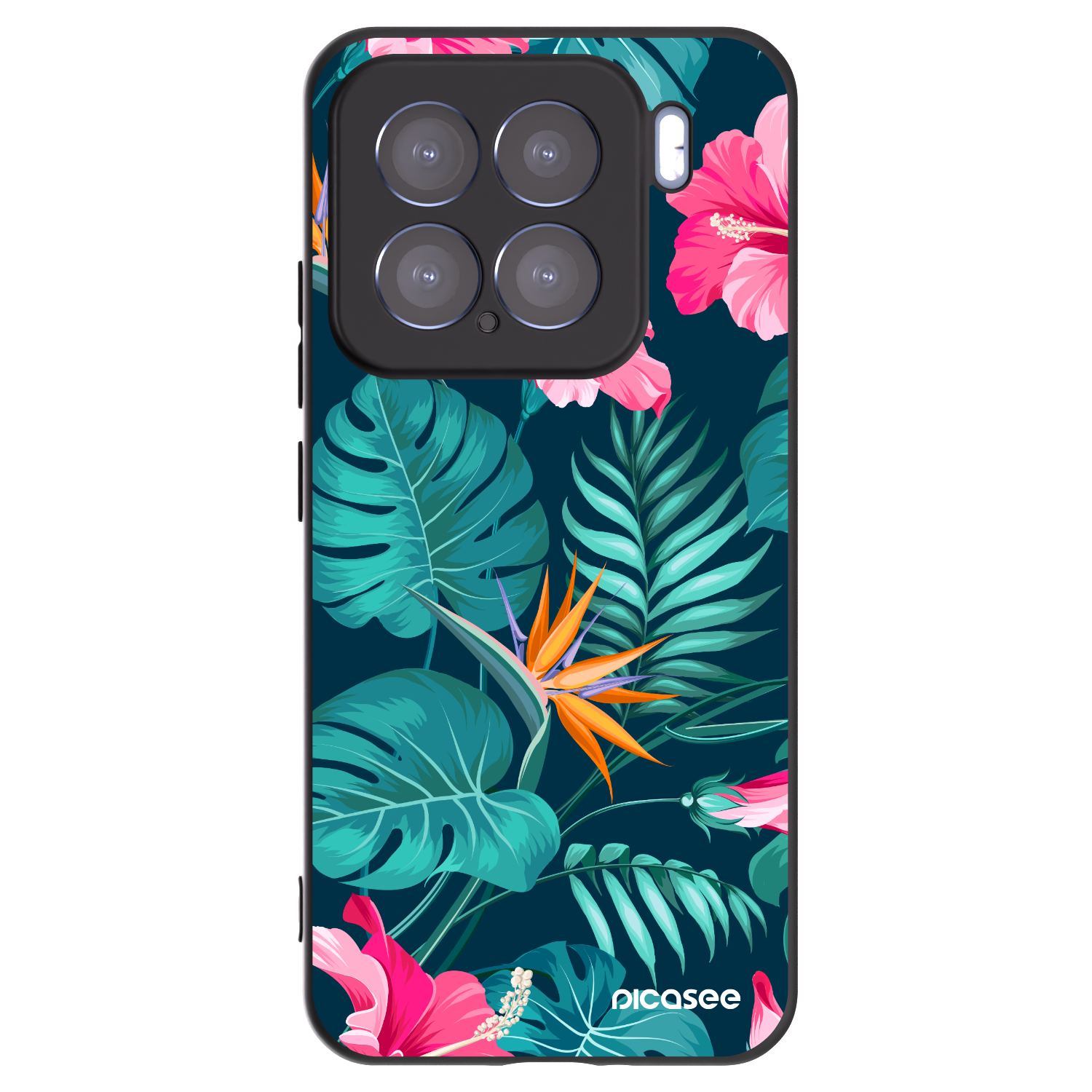 Picasee silikónový čierny obal pre Xiaomi 15 - Pink Monstera