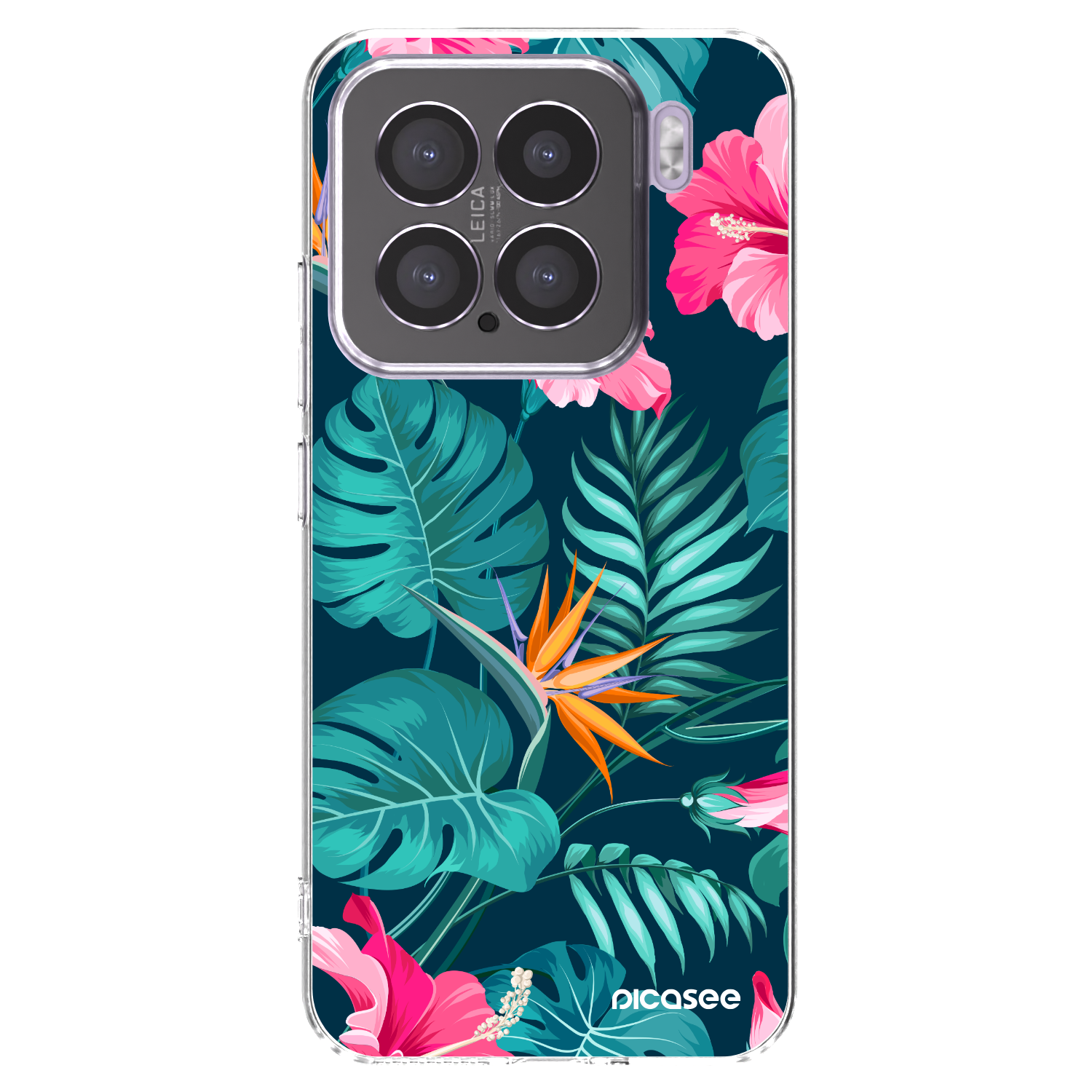 Picasee silikónový prehľadný obal pre Xiaomi 15 - Pink Monstera