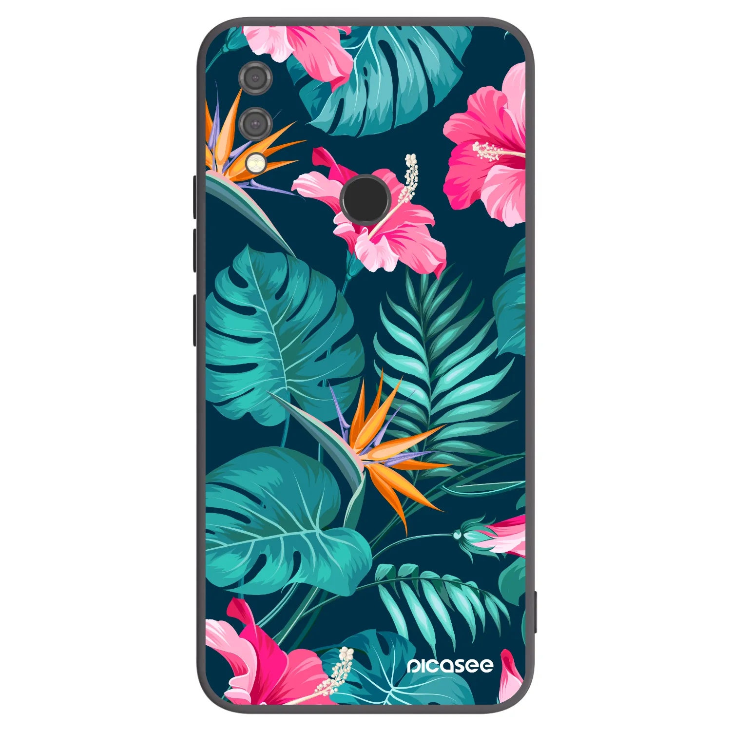 Picasee silikónový čierny obal pre Xiaomi Redmi Note 7 - Pink Monstera