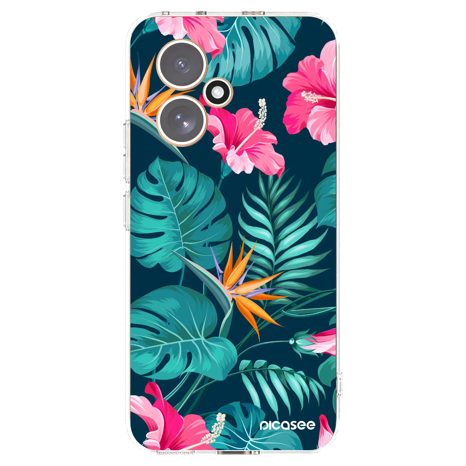 Picasee silikónový prehľadný obal pre Honor 400 5G - Pink Monstera