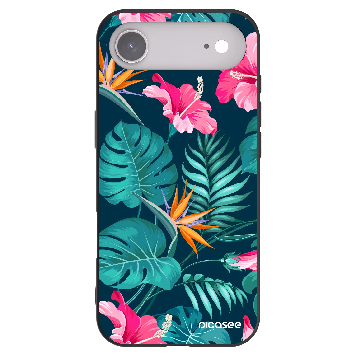 Picasee silikónový čierny obal pre Apple iPhone Air - Pink Monstera