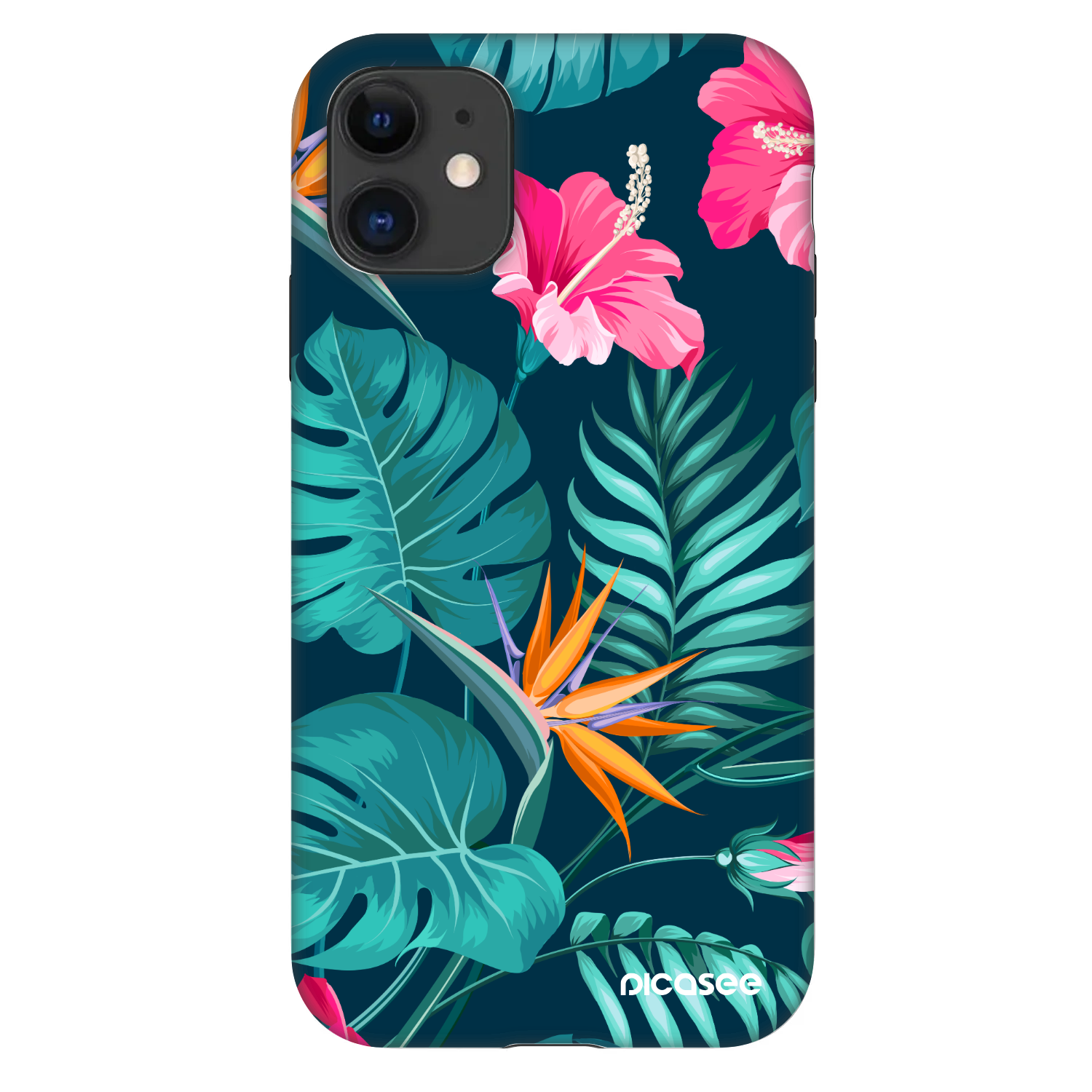 Picasee Fashion Case pre Apple iPhone 11 - Pink Monstera
