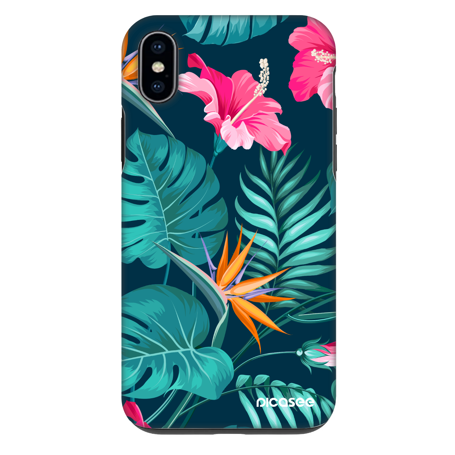 Picasee Fashion Case pre Apple iPhone XS Max - Pink Monstera
