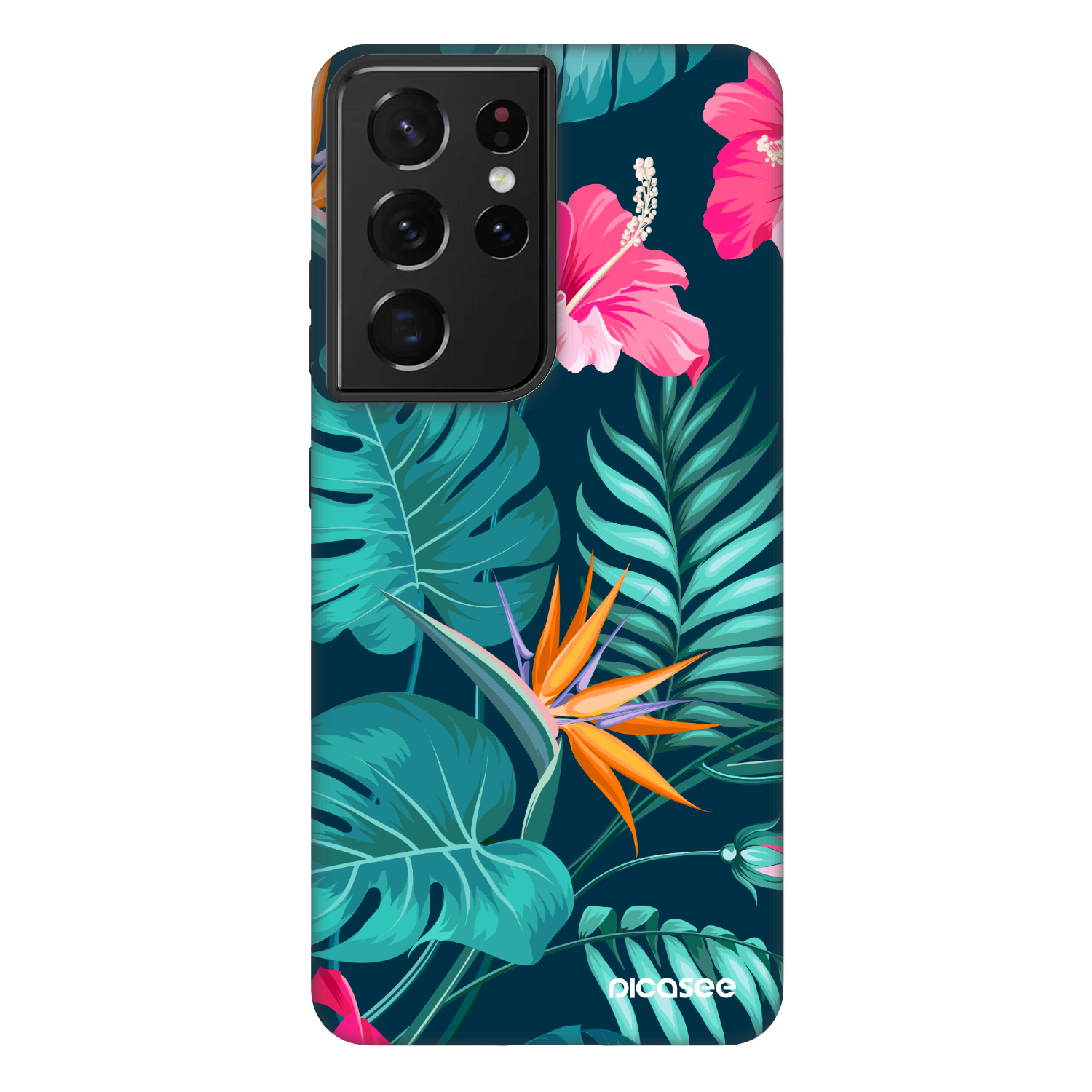 Picasee Fashion Case pre Samsung Galaxy S21 Ultra 5G G998B - Pink Monstera