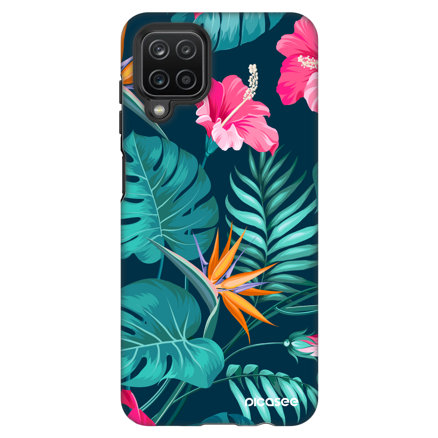 Picasee Fashion Case pre Samsung Galaxy A12 A125F - Pink Monstera