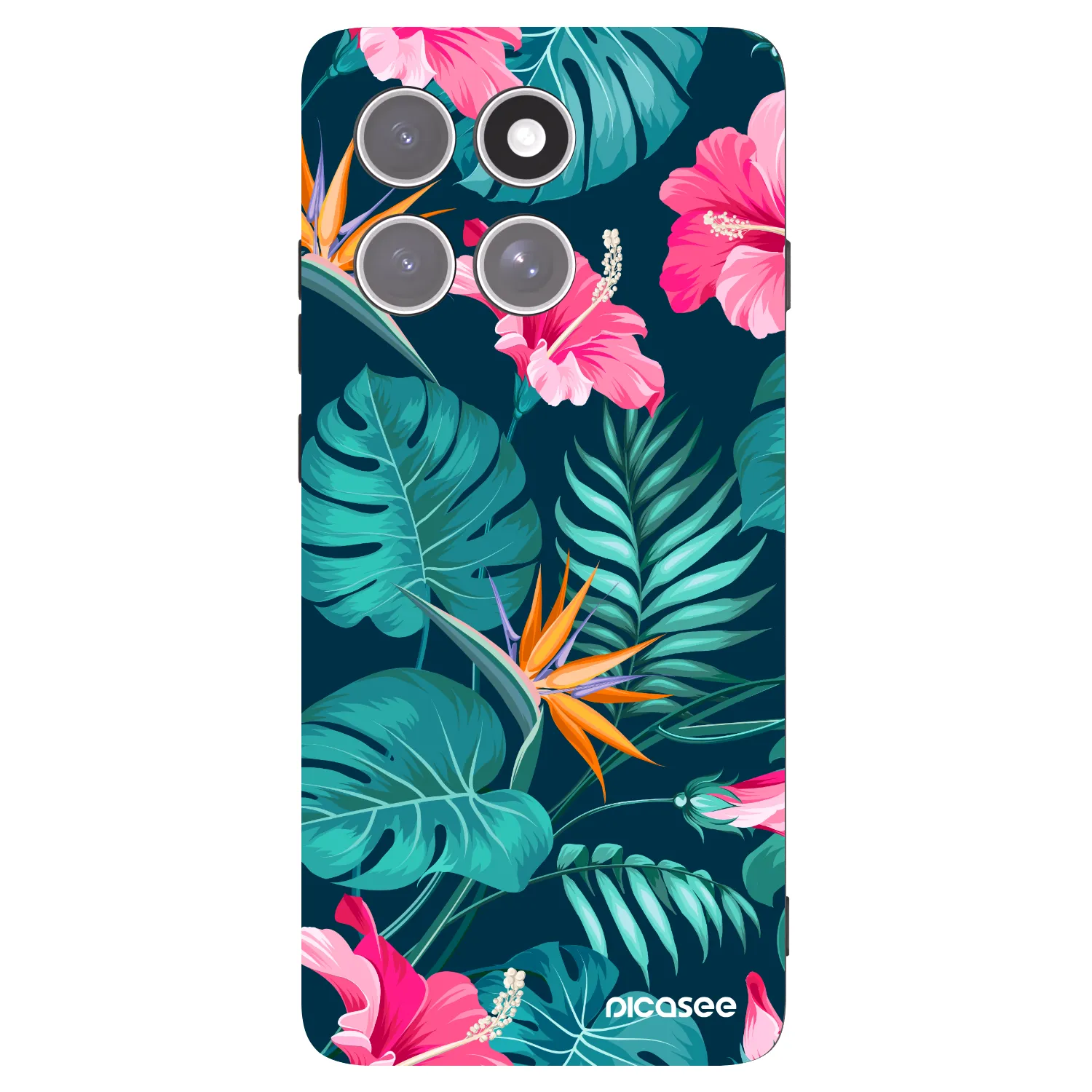Picasee silikónový čierny obal pre Motorola Edge 60 Pro - Pink Monstera