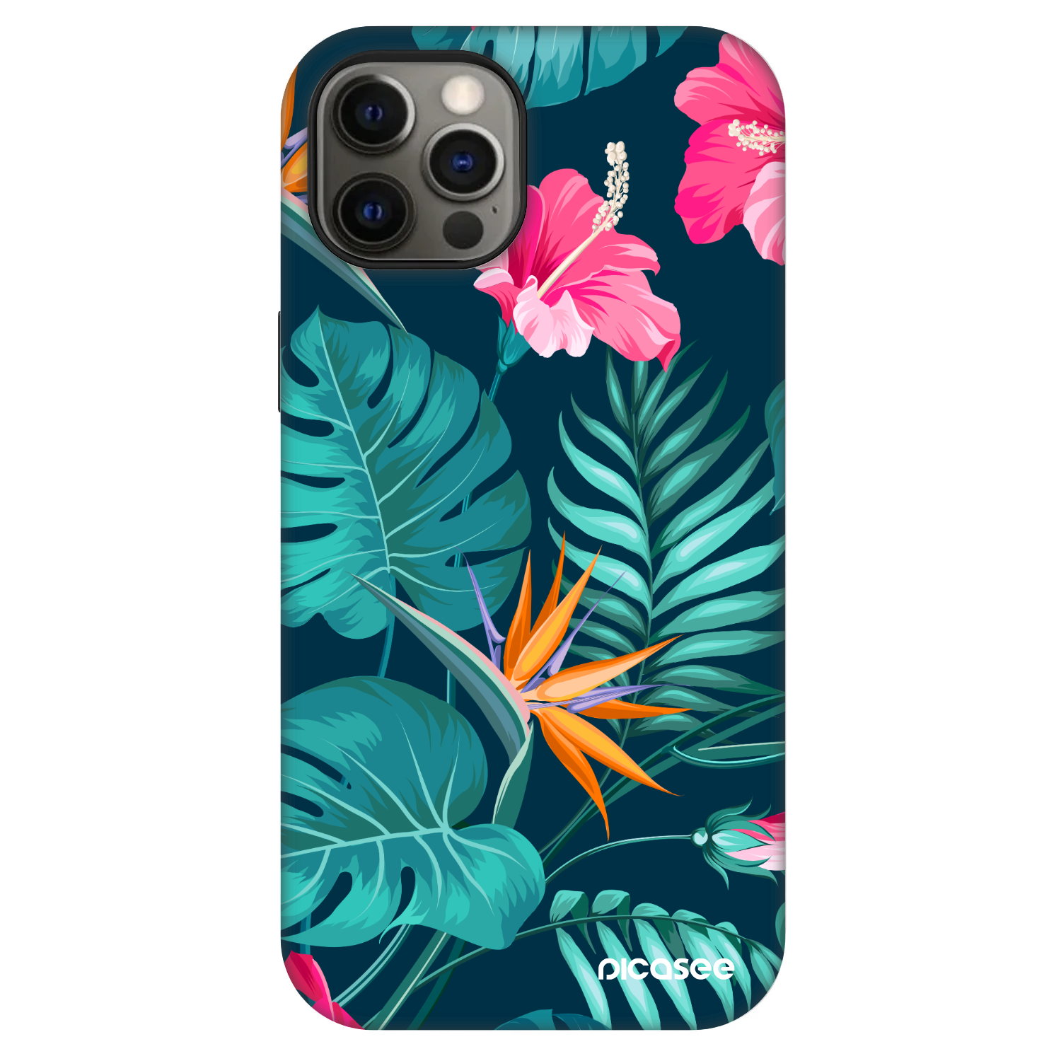 Picasee Fashion Case MagSafe pre Apple iPhone 12 Pro - Pink Monstera