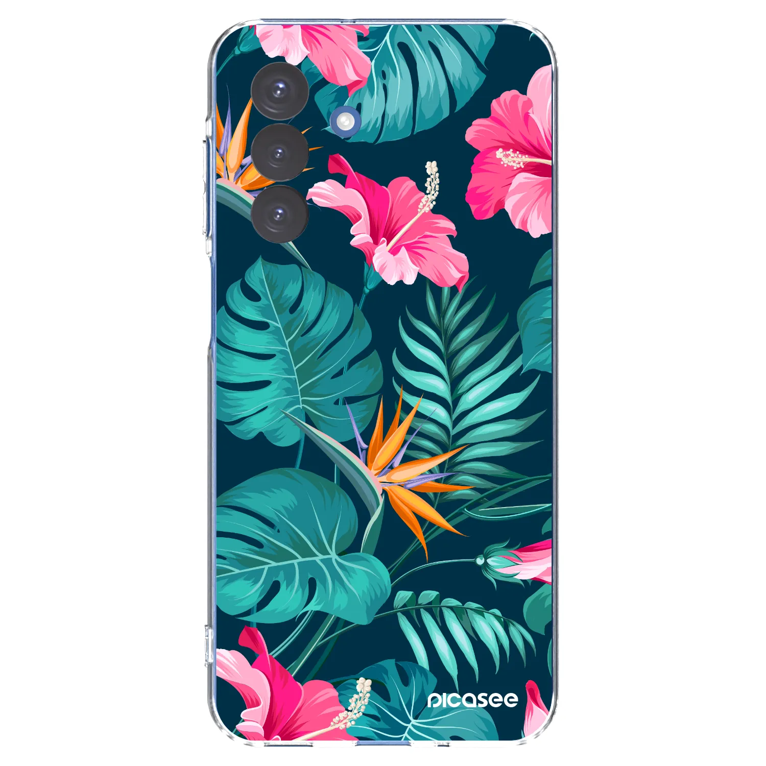 Picasee silikónový prehľadný obal pre Samsung Galaxy A17 5G - Pink Monstera