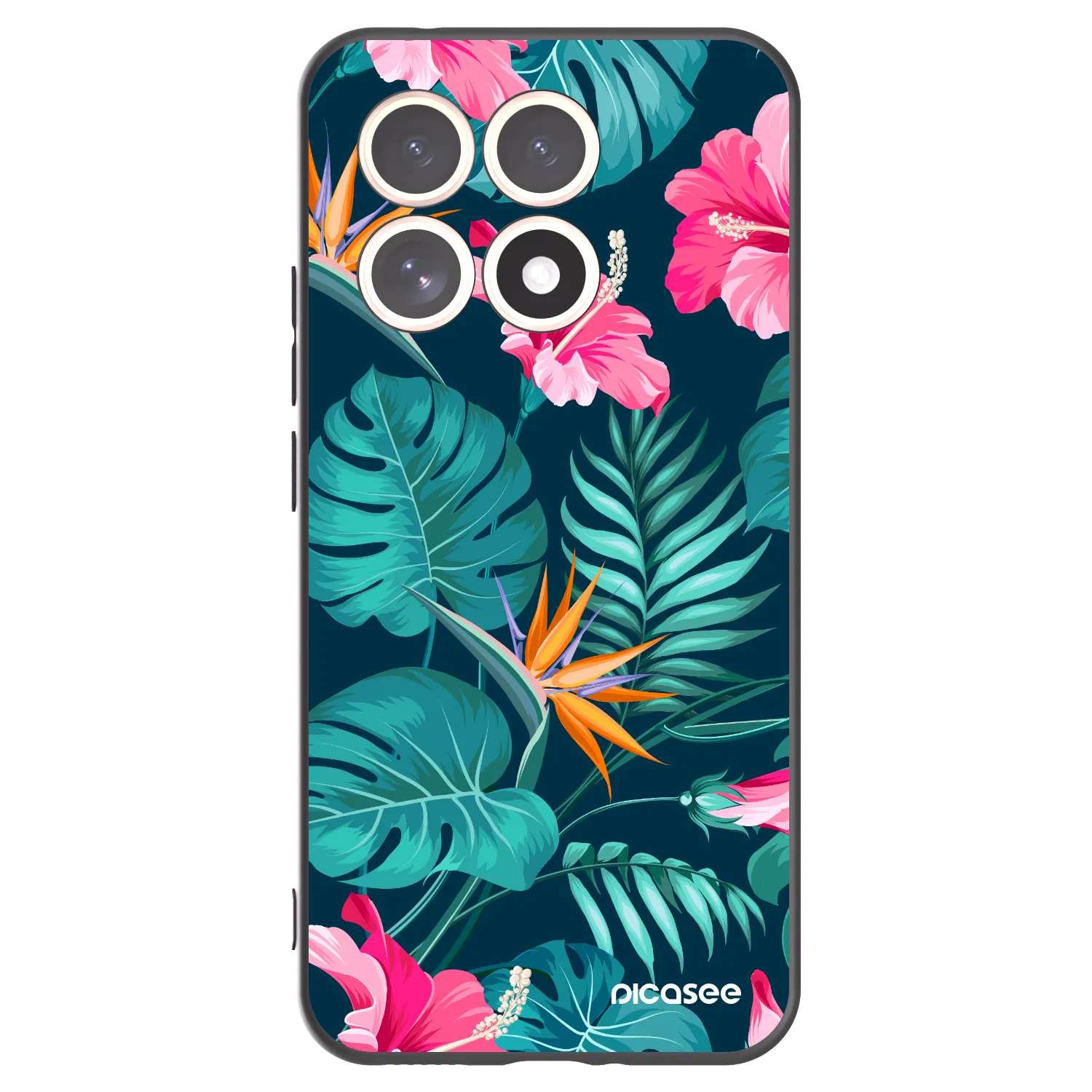 Picasee silikónový čierny obal pre Xiaomi 15T - Pink Monstera