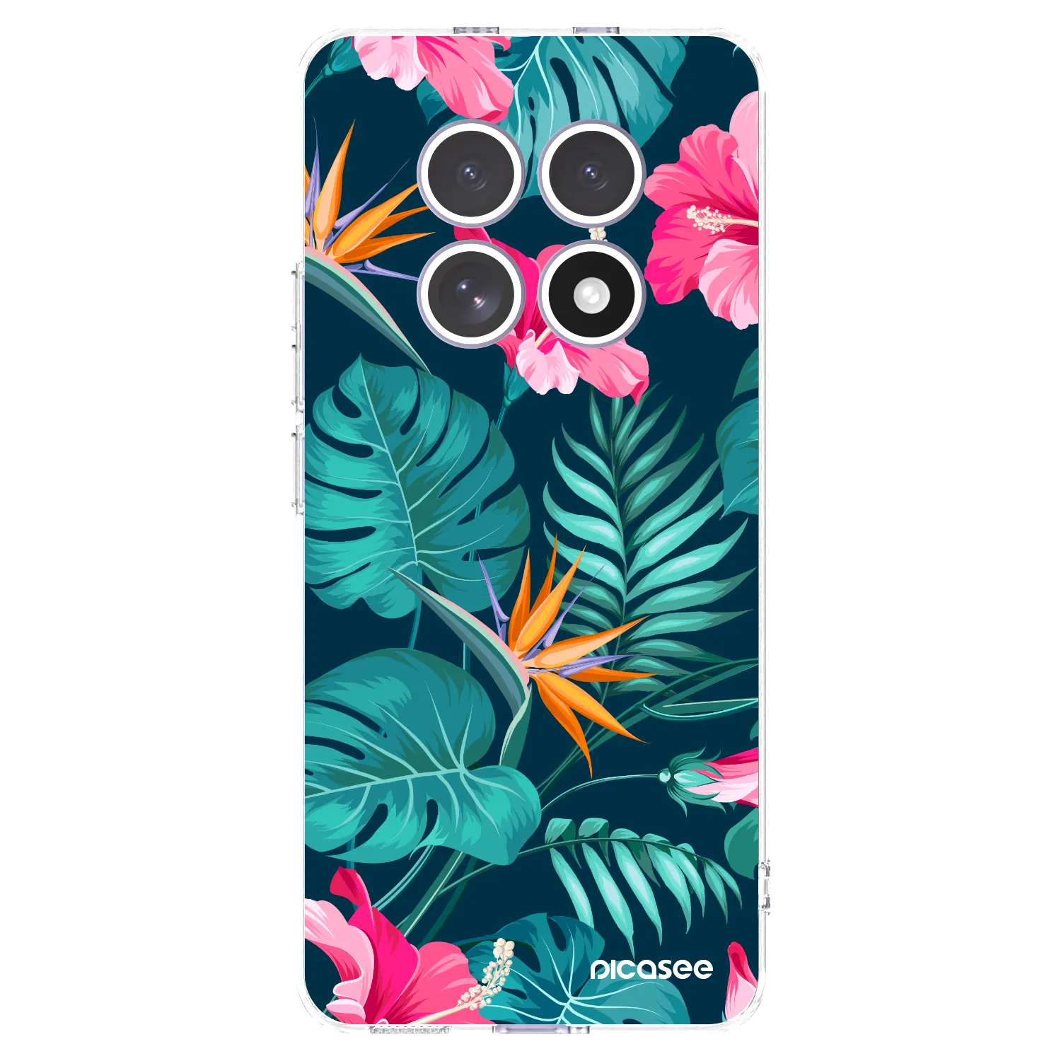 Picasee silikónový prehľadný obal pre Xiaomi Redmi Note 15 - Pink Monstera
