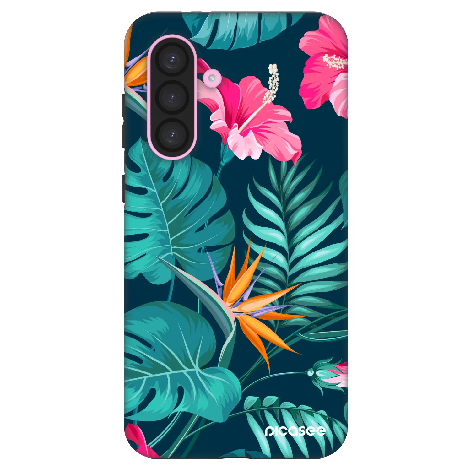Picasee Fashion Case pre Samsung Galaxy A56 5G A566B - Pink Monstera