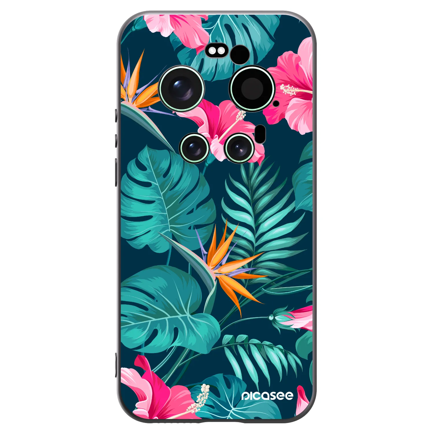 Picasee silikónový čierny obal pre Xiaomi 17 Ultra - Pink Monstera