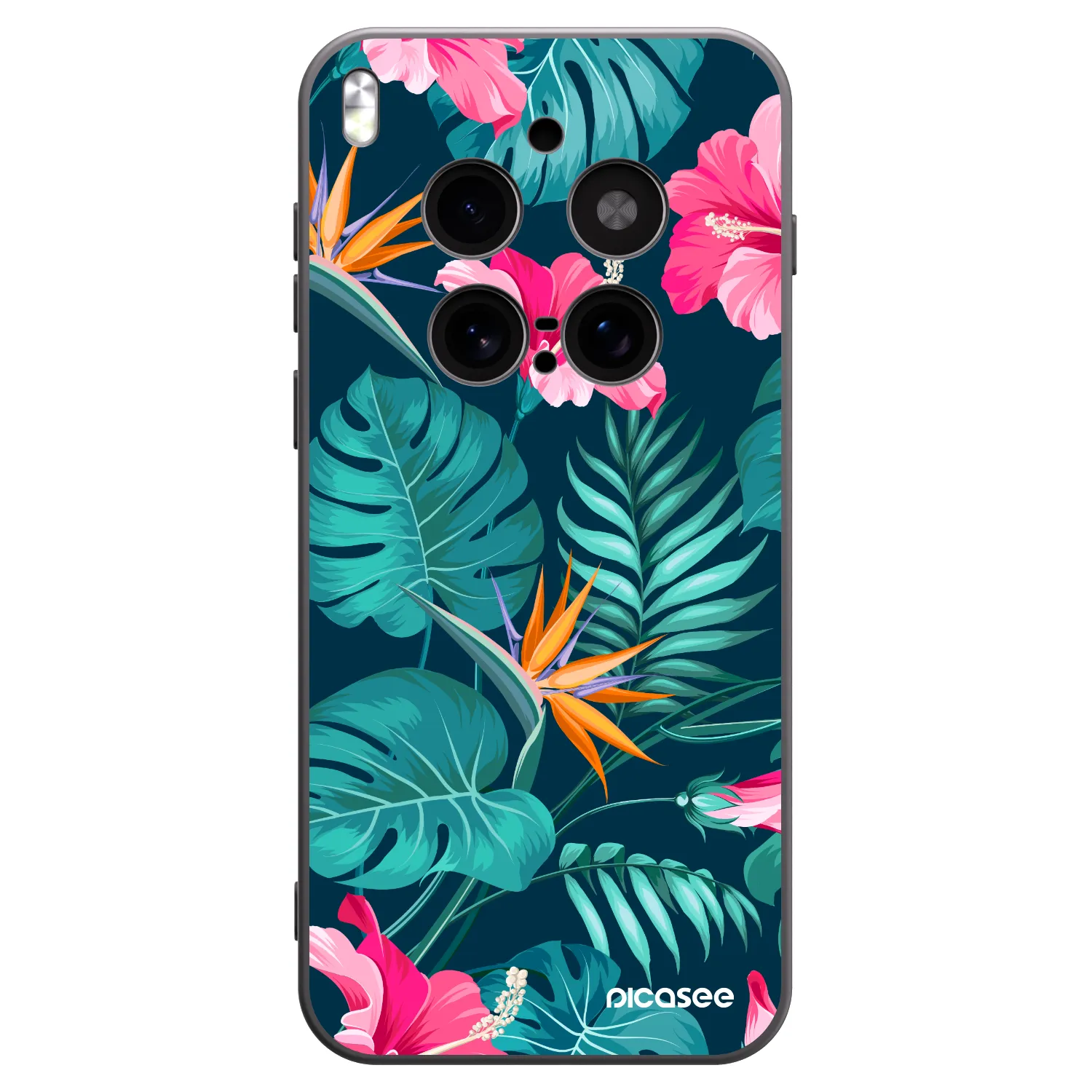 Picasee silikónový čierny obal pre Vivo X300 Pro - Pink Monstera