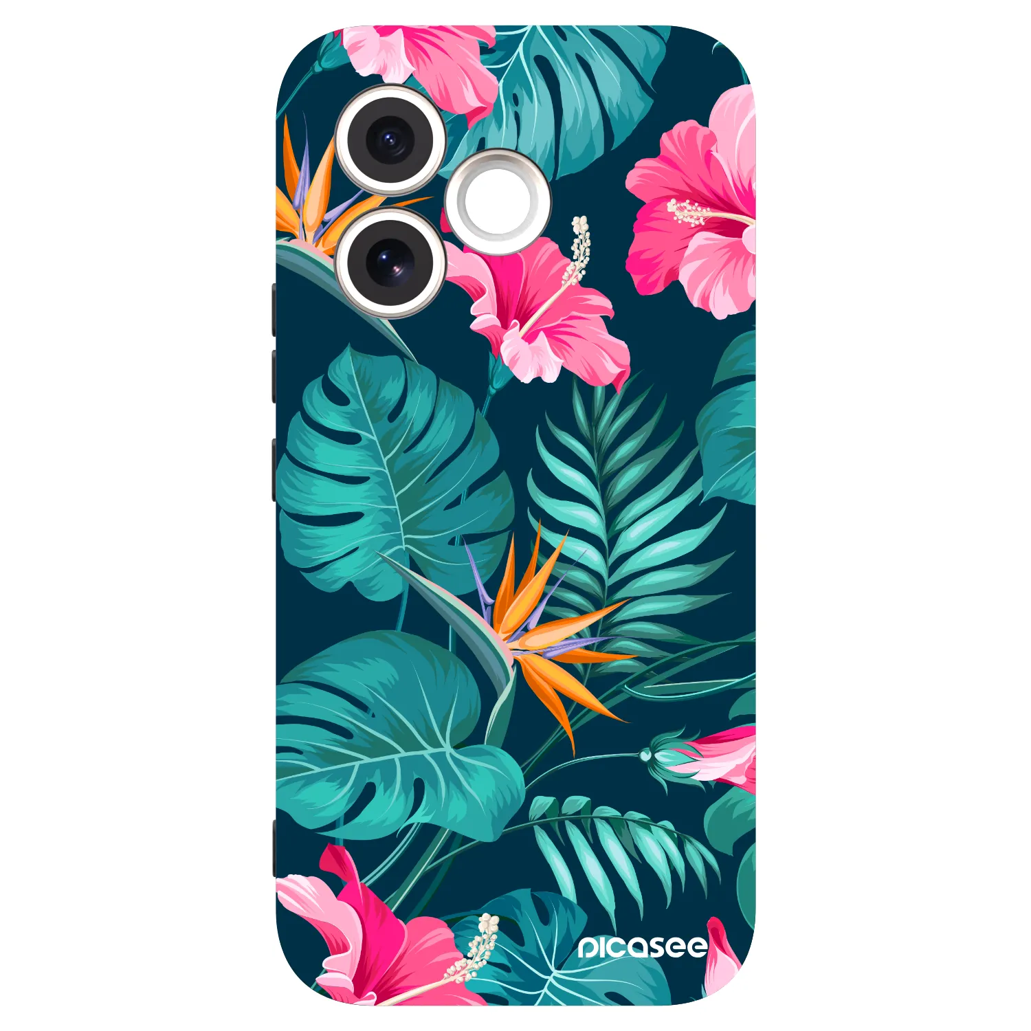 Picasee silikónový čierny obal pre Honor 600 Lite - Pink Monstera