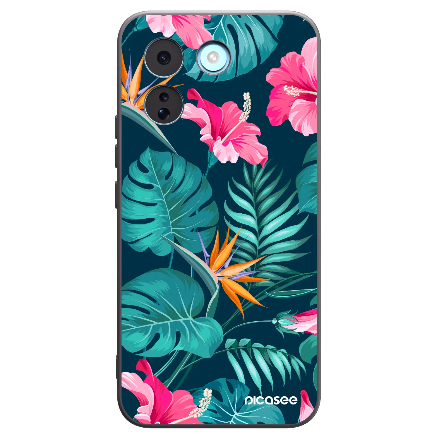 Picasee silikónový čierny obal pre Xiaomi Redmi Note 17 Pro MAX 5G - Pink Monstera