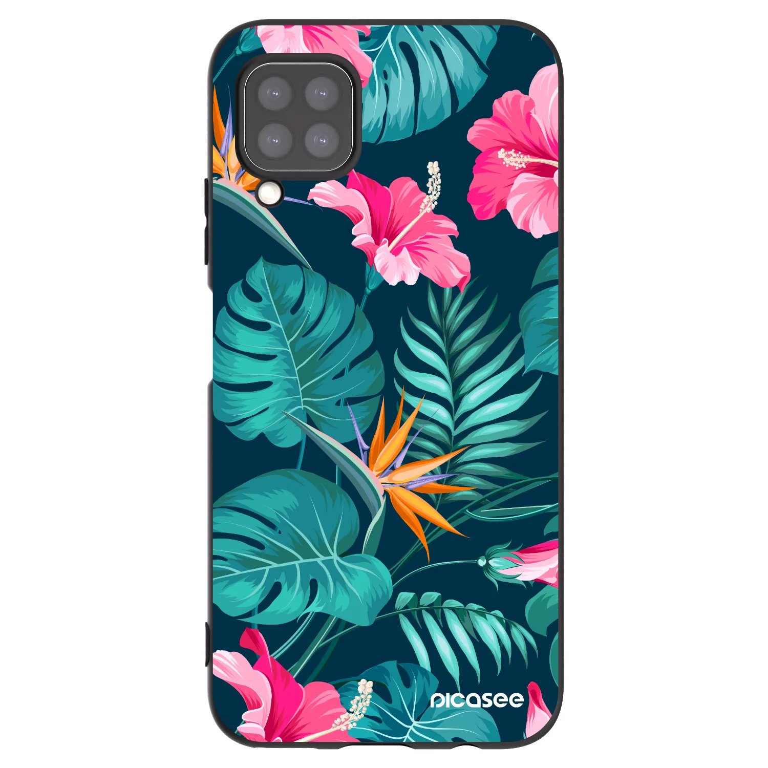 Picasee silikónový čierny obal pre Huawei P40 Lite - Pink Monstera