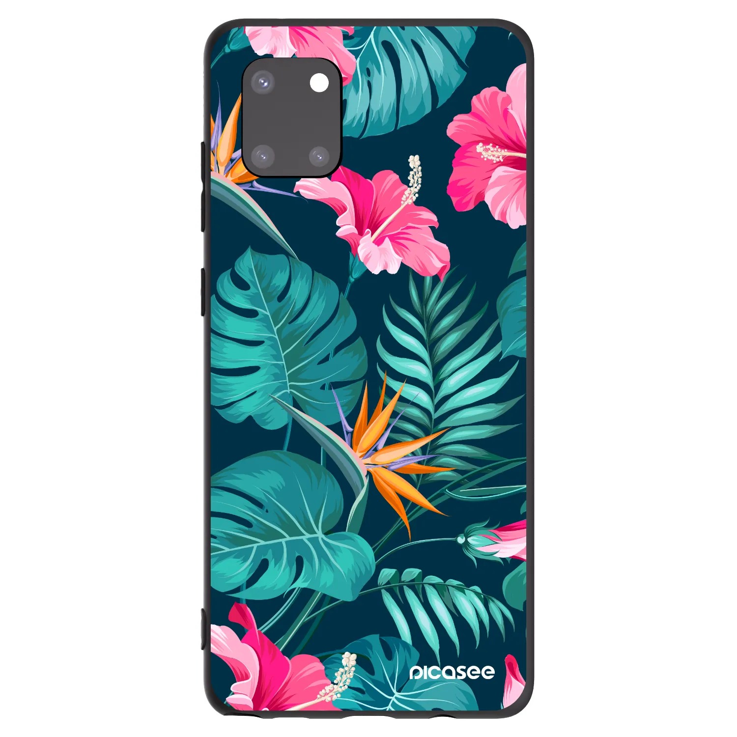 Picasee silikónový čierny obal pre Samsung Galaxy Note 10 Lite N770F - Pink Monstera