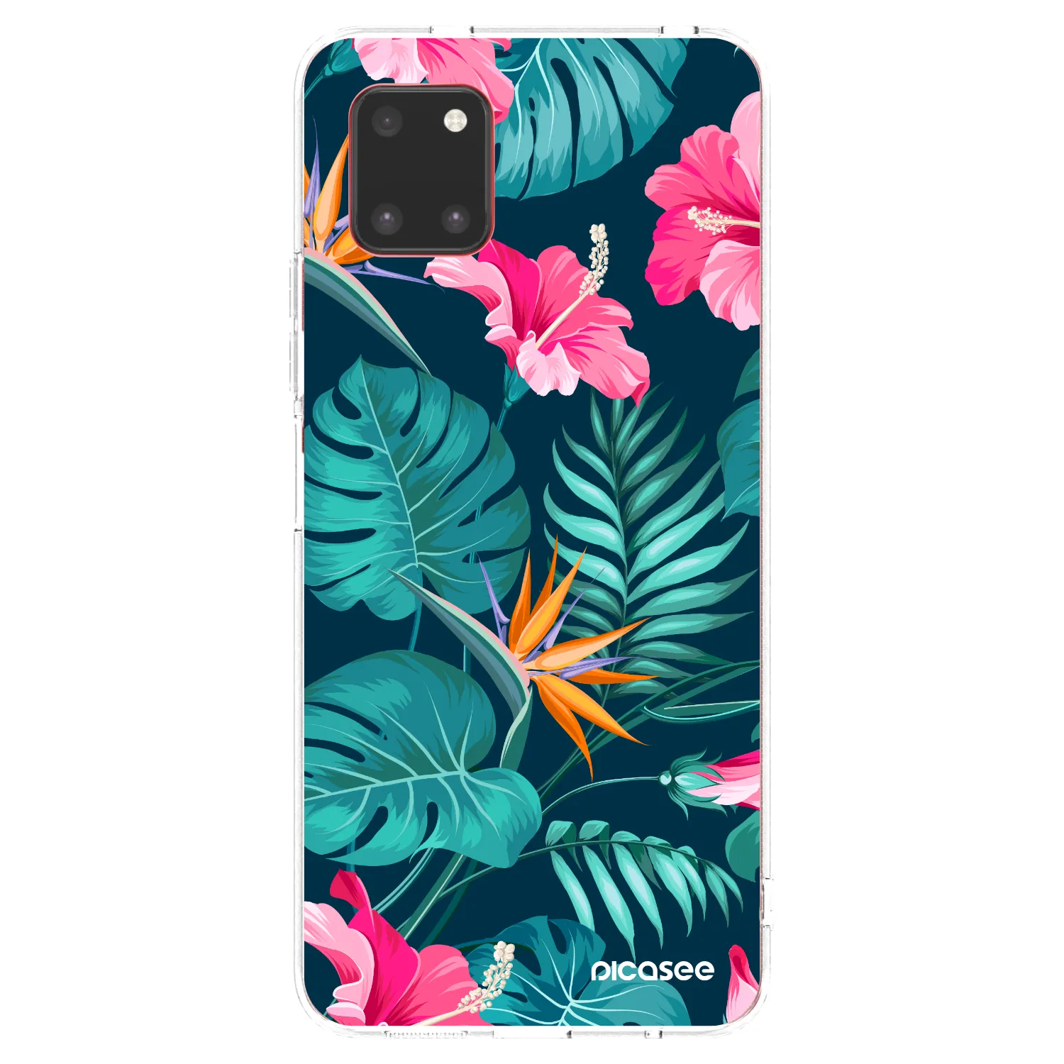 Picasee silikónový prehľadný obal pre Samsung Galaxy Note 10 Lite N770F - Pink Monstera