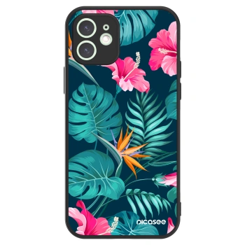 Picasee ULTIMATE CASE pro Apple iPhone 12 - Pink Monstera