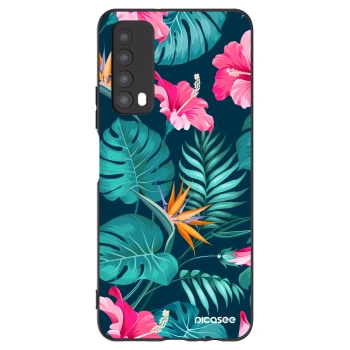 Picasee silikónový čierny obal pre Huawei P Smart 2021 - Pink Monstera