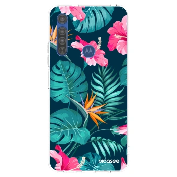 Obal pre Motorola Moto G8 - Pink Monstera