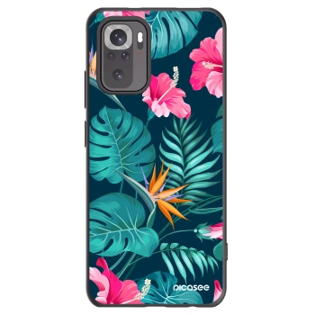 Picasee silikónový čierny obal pre Xiaomi Redmi Note 10 - Pink Monstera