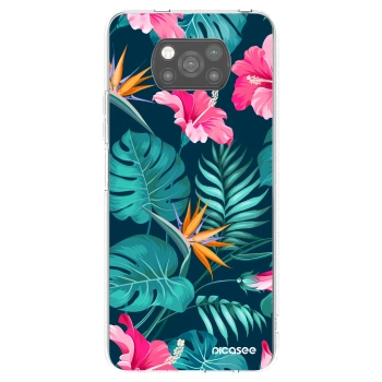 Picasee silikónový čierny obal pre Xiaomi Poco X3 Pro - Pink Monstera