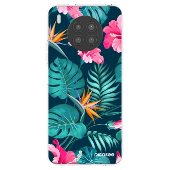 Picasee silikónový prehľadný obal pre Huawei Nova 8i - Pink Monstera