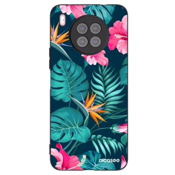 Picasee silikónový čierny obal pre Huawei Nova 8i - Pink Monstera