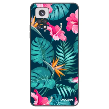 Picasee silikónový čierny obal pre Xiaomi Redmi Note 11 - Pink Monstera