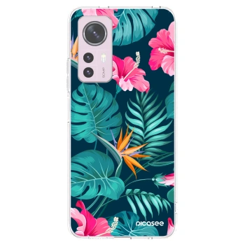 Picasee silikónový prehľadný obal pre Xiaomi 12 - Pink Monstera