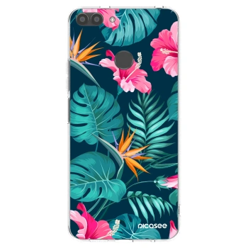 Picasee silikónový prehľadný obal pre Huawei P Smart - Pink Monstera