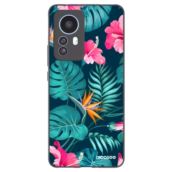 Picasee silikónový čierny obal pre Xiaomi 12T Pro - Pink Monstera