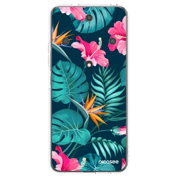 Picasee silikónový prehľadný obal pre Honor Magic5 Lite 5G - Pink Monstera