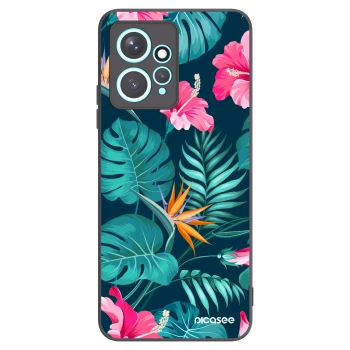 Picasee silikónový čierny obal pre Xiaomi Redmi Note 12 4G - Pink Monstera
