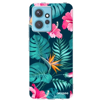 Picasee silikónový prehľadný obal pre Xiaomi Redmi Note 12 4G - Pink Monstera