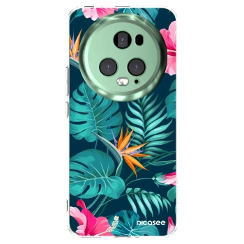 Picasee silikónový prehľadný obal pre Honor Magic5 Pro - Pink Monstera