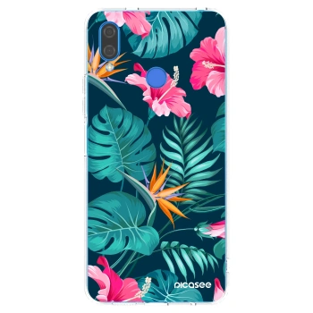 Picasee silikónový prehľadný obal pre Huawei Nova 3 - Pink Monstera