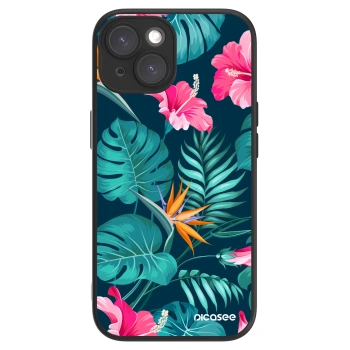 Picasee ULTIMATE CASE MagSafe pro Apple iPhone 15 - Pink Monstera