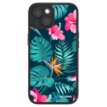 Picasee ULTIMATE CASE pro Apple iPhone 15 - Pink Monstera